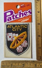 Vintage Atlantic City New Jersey Patch Voyager Travel Souvenir Casino Gambling picture