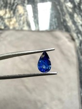 1.09 Ct Blue Sapphire Pear Shape Heated Gemstone 5.20x8.20mm Loose Sapphire picture