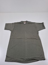 VTG Fruit Of The Loom Shirt Men's L Green Single Stitch Blank Cotton Tee USA 90s picture