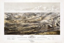 1863 Panoramic Map of Gettysburg Battlefield Pennsylvania picture