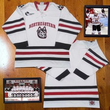 RARE 2010-11 Northeastern University Huskies NCAA Hockey East Jersey by K1 Sz M picture