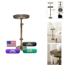 Kate And Laurel Engles Traditional Adjustable-Height Pedestal Drink Table 10 X picture
