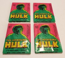 4 Vintage 1979 Topps The Incredible Hulk Pack Cards Unopened  picture