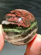 40mm Natural Color Phantom Quartz Sphere Energy Crystal Ball Reiki Decor picture
