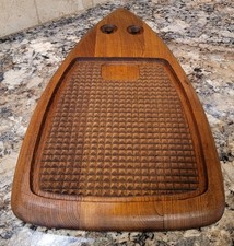 Vintage Danish Digsmed Teak Wood Cheese/Meat Cutting Board & Meat Tenderizer  picture
