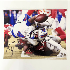 Autographed/Signed James Cook Buffalo Bills 8x10 Football Photo JSA COA picture