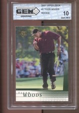 2001 Tiger Woods Upper Deck #1 Gem Mint 10 RC Rookie picture
