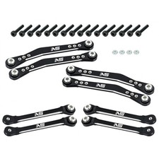 NexxSpeed CNC 7075 Aluminum Clearance Links Set (BLACK) - FMS FCX24 picture