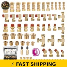 Ailbiuko 109Pcs DOT Air Brake Line Compression Fittings Kit picture