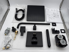 Delta Modern Monitor 14 Black 342701-BL Shower w Raincan, Hand Shower & Valve picture