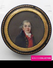 SIGNED MR DUFOUR 1793-1801 FRENCH SNUFF BOX MINIATURE PORTRAIT DIRECTOIRE PERIOD picture