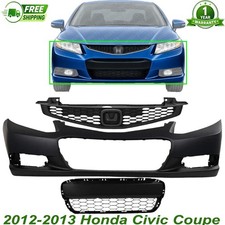 Front Bumper Cover & Grille Assembly Kit For 2012-2013 Honda Civic Coupe picture