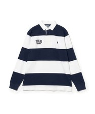 BEAMS Exclusive Polo Ralph Lauren Long Sleeve Rugby Shirt new NAVY&WHITE S/M/L picture
