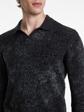 John Varvatos Sweater Oliver Size XL 100% Organic Cotton Jacquard Pattern NWT picture
