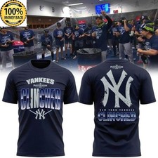 New Arrivals - Yankees 2026 Postseason Clinched T-Shirt - All Size picture