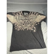 Xtreme Couture Mens XL Graphic T-Shirt Black MMA Honor Strength Power Distressed picture