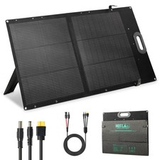HQST 100W Ultra-Light Portable Solar Panel, N-Type 25% High Efficiency picture