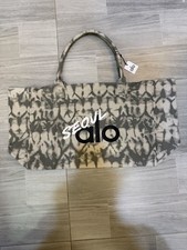 Alo Yoga Seoul Limited Edition Gray Tie Dye Canvas Tote Shopper Beach Gym Bag picture