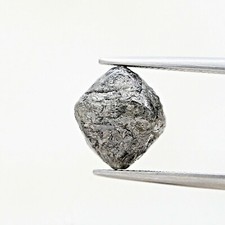 Big rare diamond 5.00ct galaxy gray sparkling natural octahedron shape for gift picture
