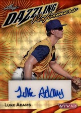Luke Adams Auto 1/1 2023 Leaf Vivid Super Prismatic Gold 1 of 1 Autograph picture