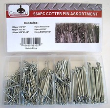 560pc GOLIATH INDUSTRIAL COTTER PIN ASSORTMENT CLIP KEY HARDWARE picture