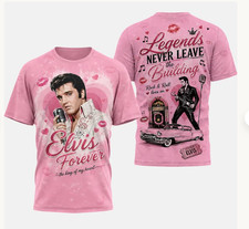Elvis Presley Forever 3D Shirt, Elvis King Of Rock 2 Sided Shirt picture