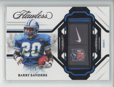 BARRY SANDERS NFL SHIELD NIKE LOGO PATCH JERSEY /3 2023 FLAWLESS LAUNDRY TAG 1/1 picture