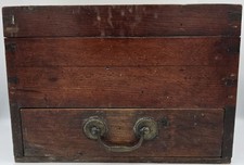 Antique Victorian mahogany apothecary box / medicine chest with glass bottles picture