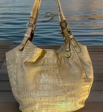 Brahmin Alligator Embossed Jacqueline Leather Hobo Bag Purse picture
