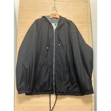 WearGuard Mens Black Fleece Lined Hooded Windbreaker Jacket Style 1492 Large picture