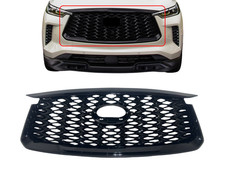 New Fits 2021-2024 Infiniti QX60 Grille Front Bumper Upper Grille Gloss Black picture