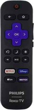 QTY 2 - Original PHILIPS ROKU TV Remote 3226001225 Netflix APPLE+ Disney+ ROKU  picture