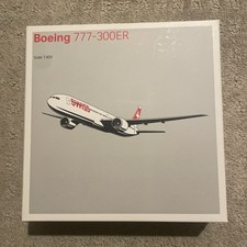 SWISS Boeing 777-300ER Commercial Airliner White/Red 1:400 Diecast Model picture