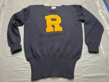 Vintage Champion Knitwear University Of Rochester Sweater Wool Running Man picture