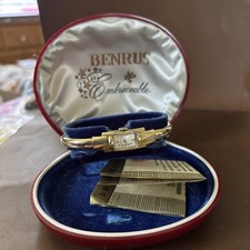 Benrus Embraceable Women's Watch with Case 10K Yellow Gold, Vintage picture