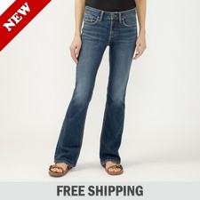 Silver Jeans Co Womens Suki Mid Rise Bootcut Jeans Georgia / FULL SIZE - NEW picture