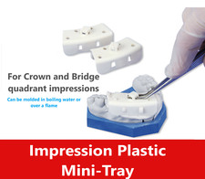 Dental Mini Impression Trays Heat Moldable - 25 Trays Crown & Bridge Mini Tray picture
