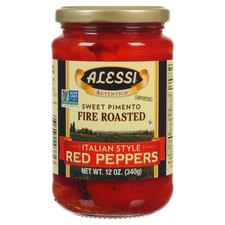 3x Alessi Fire Roasted Italian Red Peppers Jar Spice Kitchen Flavor Bulk New 7oz picture