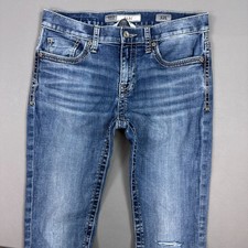 BKE Buckle Jeans Mens 32x34 Blue Alec Denim Pants Faded Stretch Distressed picture