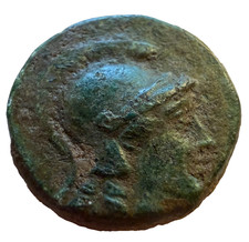 SELEUCUS II Callinicus Ancient Greek Coin Bronze Helmeted Athena/Apollo 16mm4.5g picture