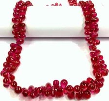 AAAA+QUALITY Extremely Beautiful Ruby Beads Smooth Drops Briolettes Ruby Beads. picture