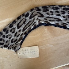 1950s-60s Vtg Ladies Real Leopard Fur Shaped Collar Lined Hook/Eye Original Tag picture
