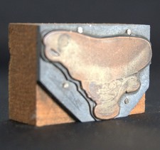 Antique Copper American Type Founders Co. Block Print Bike Part (PB18) picture