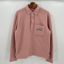 FW17 2017 Supreme NYC Polartec Fleece Pullover Collared Shirt in Pink S picture