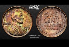 1953-D 1C RD Lincoln Cent Toned Toner Ngc Ms63 BN Copper Us Coin Wheat Cent picture