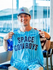 Sugar Land Space Cowboys Patriotic 4th of July Jersey: XL 07/03 In Hand picture