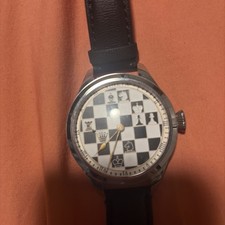 Vineta Chess Antique Swiss Beautiful Art Deco Men's Watch picture