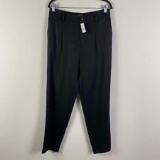 Loft Emory Taper Pants Size 8 Tall Black Elastic Waist Ankle Lyocell picture