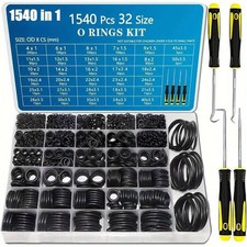 1540PCS O Ring Kits 32 Size Nitrile Rubber Oring Assortment Set with 4 Hook picture