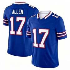 NWT Men's Bills #17 Josh Allen Red//White Stitched Game Player Jersey picture